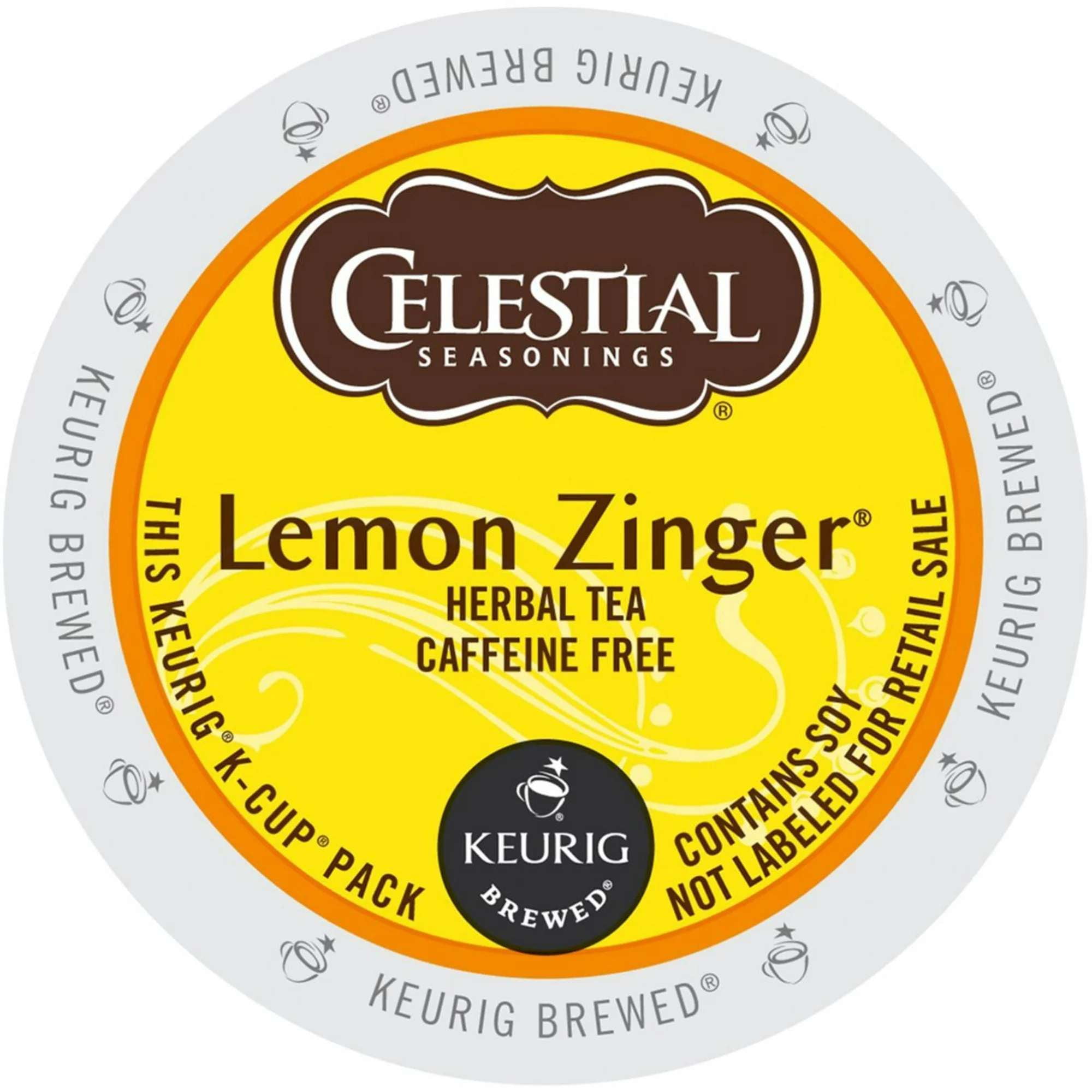 (2 pack) Celestial Seasonings Lemon Zinger Herbal Tea Keurig K-Cup Tea Pods, 12 Count