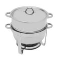 thumbnail image 4 of Chafing Dish Round Stainless Steel 13.5 Litre Soup Pot Food Warmer Hot Pot for Celebrations, Parties, Catering, Buffets, 4 of 12