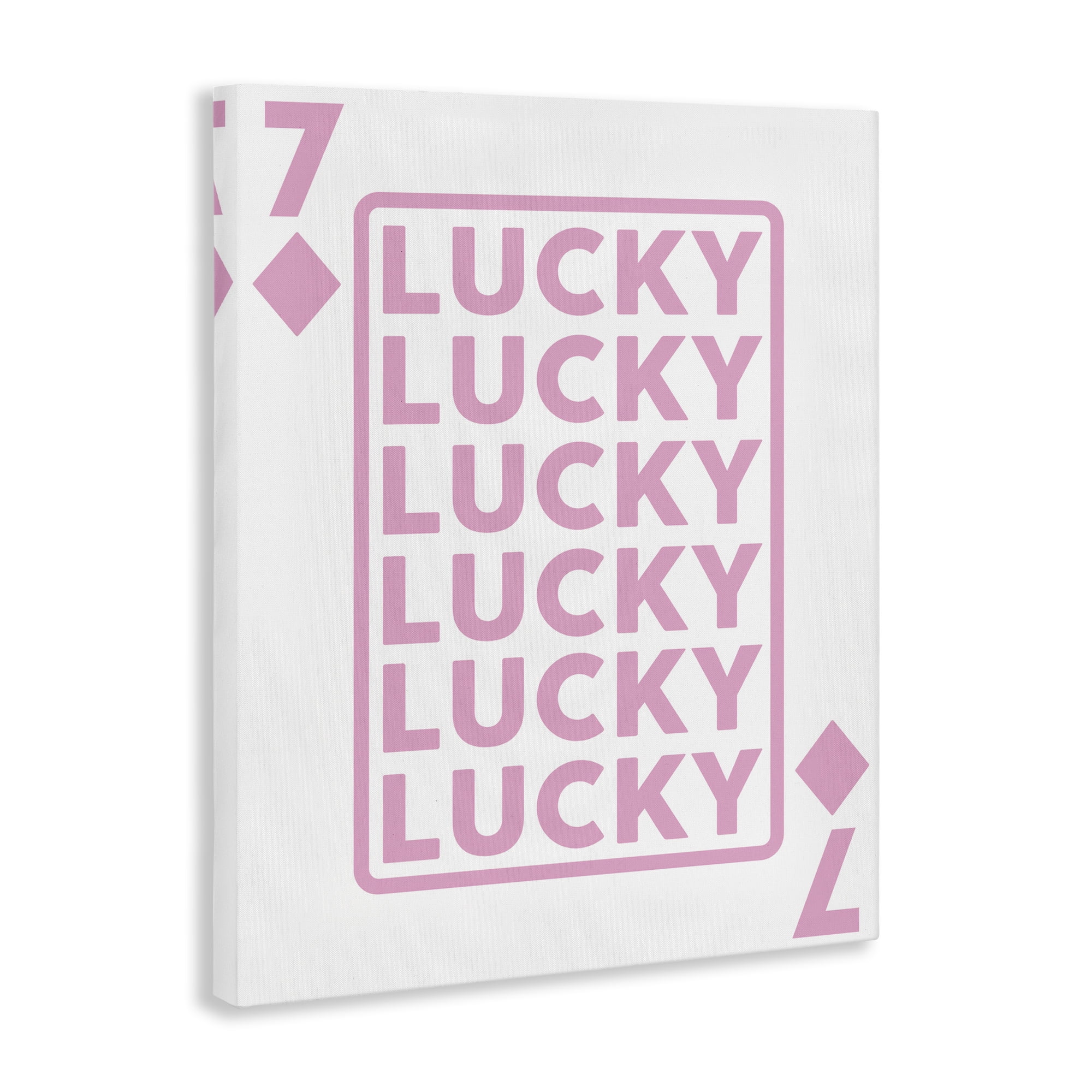 Stupell Industries Lucky Seven of Diamonds Entertainment Painting Wrapped Canvas Art Print Wall Art, 30 x 40