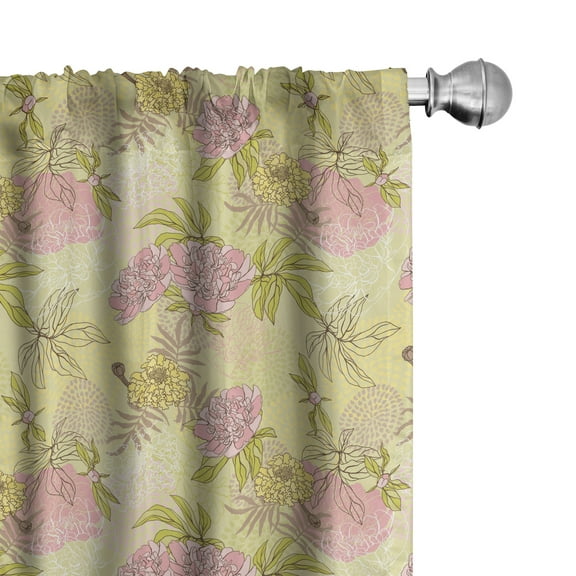 Ambesonne Garden Curtains, Tender Spring Blossoms, Pair of 28"x84", Multicolor