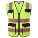 thumbnail image 1 of Chaleco de seguridad JKSafety Hi Vis reflectante para hombre y mujer, amarillo, XL, 1 of 5