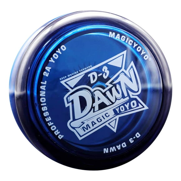 yeacher Magic Yoyo D3-PC Yo-Yo en Plastique Bleu Profond Translucide avec Roulement KK à 8 Billes, Couleur de Corde Aléatoire, Conception Non Réactive pour Enfants