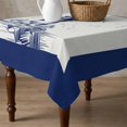 thumbnail image 4 of Lighthouse Table Cloth Waterproof Tablecloths, Ocean Seagull Vintage Navy Blue Coastal Boat Tablecloth Dining Table Cover for Kitchen Party Tabletop Outdoor, Square Tablecloth 60x60 Inch, 4 of 9