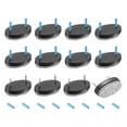 thumbnail image 1 of Uxcell 12Pcs almohadillas de fieltro con clavo, almohadillas de fieltro ovaladas para deslizadores de muebles, protectores de suelo para muebles de madera, mesa, sofá, pata de silla (25mm, negro), 1 of 5