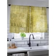 thumbnail image 5 of Sheer Curtains 45 Inch Length 2 Panels Set for Kitchen, Yellow Semi Sheer Curtains for Windows, Retro Oil Painting Modern Abstract Art Aesthetics Voile Window Treatments Rod Pocket Curtain, 5 of 7