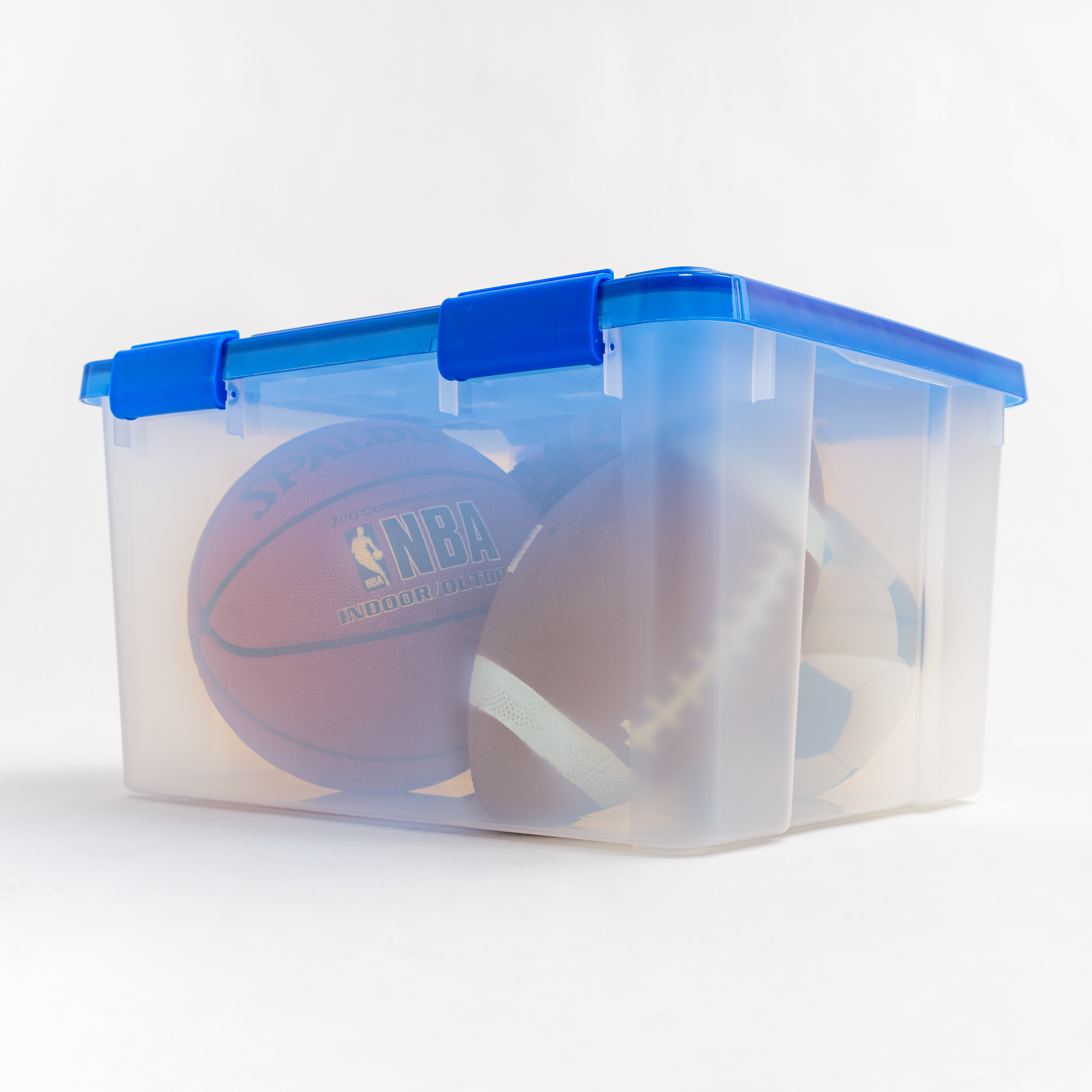 IRIS USA 60-Quart WeatherPro Gasket Clear Plastic Storage Box with Lid,  Blue (Set of 4) - Sam's Club