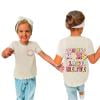 thumbnail image 2 of Bnwani Baby and Toddler New Arrivals Toddler Girls Print Cotton Crop Color Printed Solid Short Sleeve Top T-shirt Tee, 2 of 5