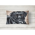 thumbnail image 2 of Carolines Treasures AMB1415PW1216 Black Bart the Labrador Fabric Decorative Pillow 12H x16W multicolor, 2 of 3
