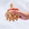 thumbnail image 4 of Herramienta de con forma de hongo de madera, relajación de cuerpo completo, 12 cabezales de , acupresión portátil de mano para cintura, shamjiam Masaje Manual, 4 of 8