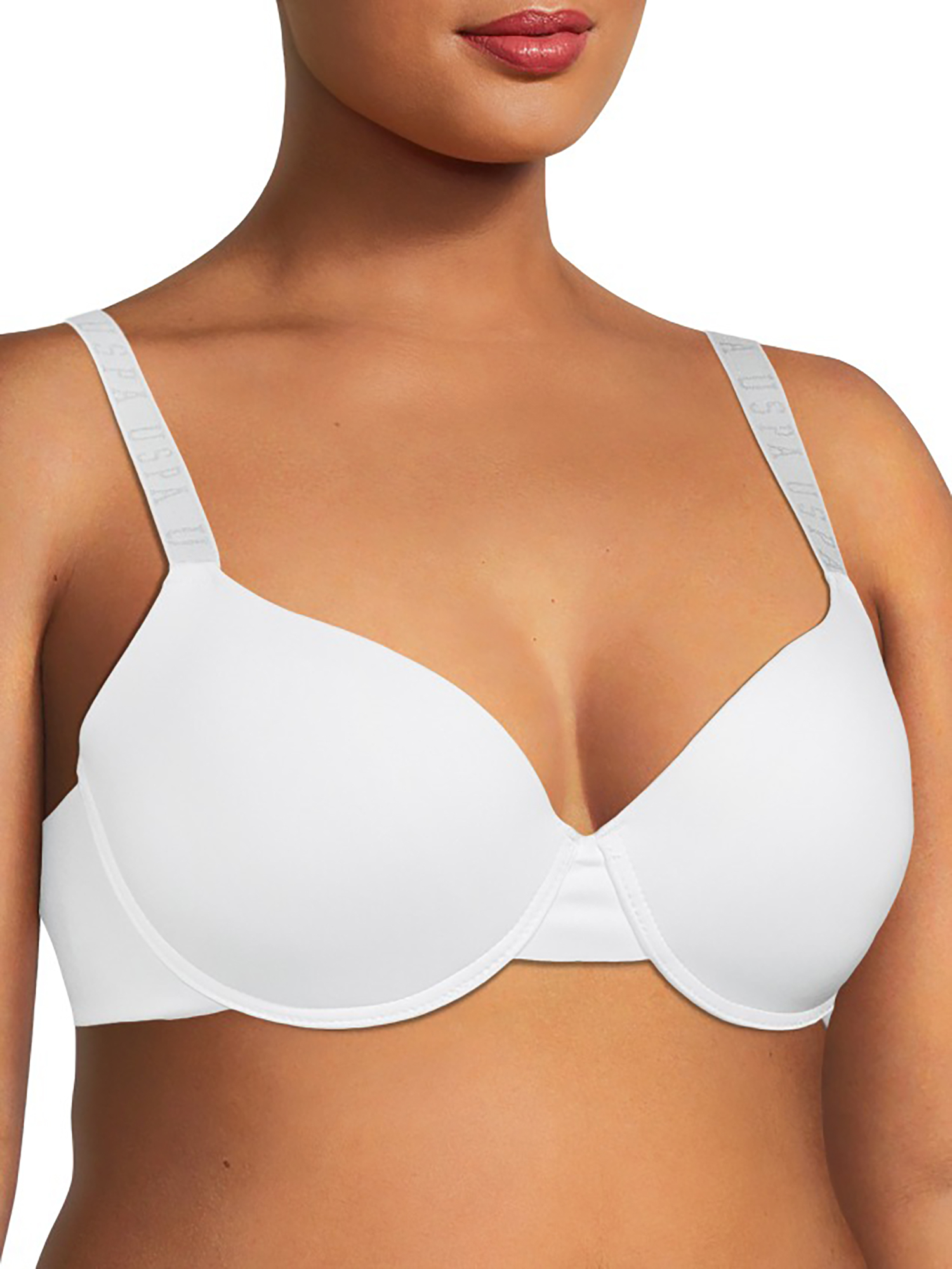 U.S. Polo Assn. Women's Plus Size Tag-Free Microfiber Bra with Gentle Lift, 2-Pack - image 4 of 4
