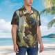 thumbnail image 3 of Balery Ferocious Dinosaur Camisas hawaianas de manga corta para hombre, camisas playeras de corte holgado, camisas de vacaciones con botones,3X-Large, 3 of 7