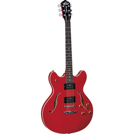 Oscar Schmidt Delta King Semi Hollow Electric Guitar, 2 Pickups, Cherry,