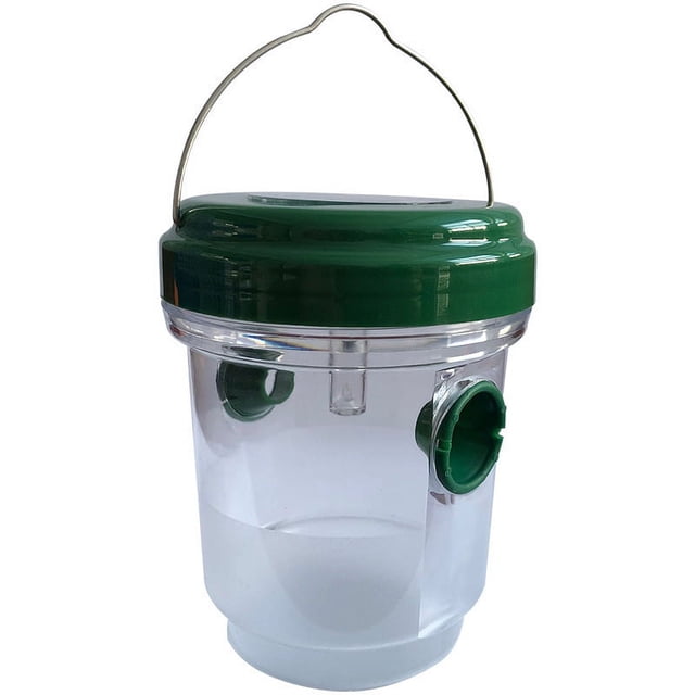 Trampa para abejas para exteriores con energía solar con luz LED, diseño colgante Trampa para abejas Trampas para insectos reutilizables para patio, patio, jardín Atrapadores de abejas para