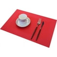 thumbnail image 6 of Placemats Vinyl Washable Table Mats Elegant Non-Slip Placemats for Dinner Table Set of 4 (Red), 6 of 6