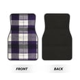 thumbnail image 3 of Crystal Fleece Car Floor Mats Set Of Four - Bottom Injection Molded For Easy Installation To Prevent Interior Contamination Suitable For Most Cars Purple Buffalo Plaid Check Tartan Scotland_2, 3 of 7