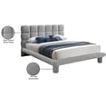 thumbnail image 6 of Meridian Furniture Deco Grey Boucle Fabric Queen Bed, 6 of 12