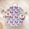 thumbnail image 4 of Ambesonne Butterfly Fitted Round Tablecloth, Modern Poly Effect, 36"- 40" Diameter, Purple Pale Blue White, 4 of 5
