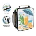 thumbnail image 2 of Square Lunch Bag 10.5*3.5*9.5 Inches Cooler Bag Lunch Bag Insulation Portable Durable Fashion Orange Juice Cartoon, 2 of 6