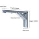 thumbnail image 1 of Soportes de estante plegables resistentes soporte de estante plegable de montaje en pared triangular resistente blanco con tornillos de instalación para banco-2 piezas, 1 of 5