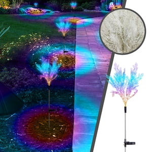 Aidoshy Lampe à énergie solaire, Lampe au sol insérée, Lampe de cour, Lampe Balcon Floral Sway Lumière solaire,Lumière solaire Sway, Éclairage avec le vent,Solar Street Lights Outdoor