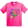 thumbnail image 3 of Inktastic Mardi Gras Mermaid with Harp and Beads Youth T-Shirt, 3 of 5