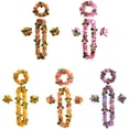 thumbnail image 4 of 40 paquetes de leis de flores hawaianas, suministros para fiestas tropicales de Luau de guirnaldas de hula, collares, pulseras, diademas, flores de seda de imitación gigantes para decoraciones, 4 of 6