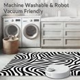 thumbnail image 5 of ODIKA 6' Machine Washable Non-Slip Area Rug, Bold Zebra Stripes Design Eye Catching Decorative Accent High Traffic Rug, Black, 310943, 5 of 5