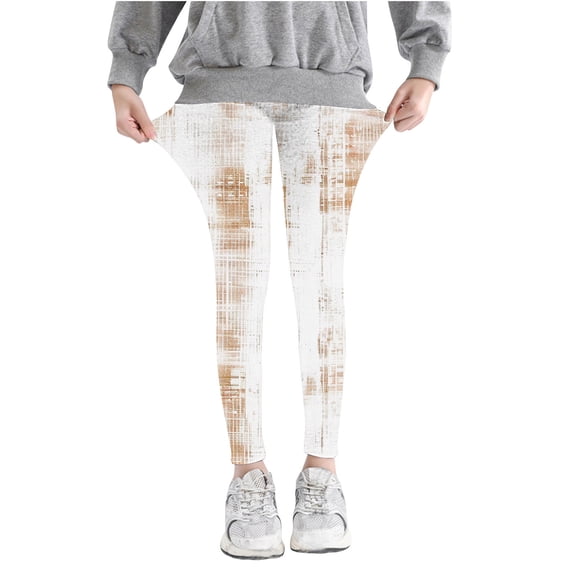 Odeerbi Kids Girls Leggings Tie-dye Stretchy Tights Pants Gradient Printed Pants High Waist Stretchy Soft Tights Kids Summer School Wearing