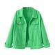 thumbnail image 1 of Abrigos de primavera y otoño para mujer, chaqueta vaquera de manga larga sólida cálida, ropa de abrigo Fridja hkj1040, 1 of 4