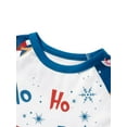 thumbnail image 5 of Elippeo Christmas Family Pajamas Matching Set, Santa Claus Deer Print Long Sleeve T-shirt with Pants Sleepwear Loungewear, 5 of 10
