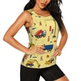 thumbnail image 2 of PAYOHTO Summer Tank Tops for Women Construction Equipment Yellow Workout Sleeveless Shirts, 2 of 8