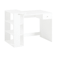 thumbnail image 2 of SoBuy FWT35-W Bureau de Maison, Poste de Travail Informatique avec Tiroir et Étagères de Rangement, Blanc, 2 of 2