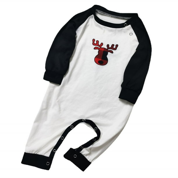 Conjuntos de pijamas familiares a juego para bebés Pijamas navideños para niños con camiseta de manga larga y pantalones Ropa de estar por casa