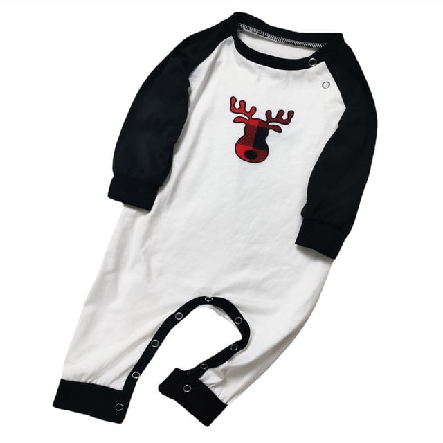 Conjuntos de pijamas familiares a juego para bebés Pijamas navideños para niños con camiseta de manga larga y pantalones Ropa de estar por casa