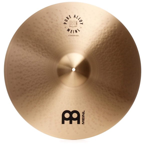 Meinl 22" Medium Ride Cymbal - Pure Alloy Traditional - Made in Germany, 2-YEAR WARRANTY (PA22MR)