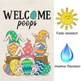 thumbnail image 4 of UWNRBG 28” x 40” Burlap Welcome Peeps Bunny Gnomes Outdoor Flag and Banner, Double Sided, 4 of 5