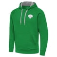 thumbnail image 2 of Men's Antigua Kelly Green New York Knicks St. Patrick's Day Victory Raglan Pullover Hoodie, 2 of 4