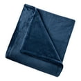 Better Homes & Gardens Luxury Velvet Plush Blanket, King, Dark Blue