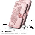 thumbnail image 4 of Allytech Galaxy A03s Wallet Case, Bling Diamond Butterfly PU Leather Flip Cards Holder Hand Wrist Wallet Cover Case for Samsung Galaxy A03s 6.5" - Rosegold, 4 of 6