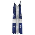 thumbnail image 5 of Quebec flag grunge style Drapeau Patriote du Québec HD HIGH QUALITY STORE Sleeveless Dress summer dresses women dresses, 5 of 6