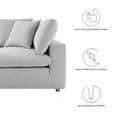 thumbnail image 4 of Modular Sectional Deep Sofa Set, Grey Gray, Fabric, Modern Contemporary, Living Lounge Cafe Room Hotel Lobby Hospitality, 4 of 10