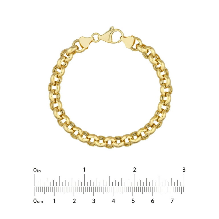 Rolo Charm Bracelet Gold Filled / with Link Lock / 8