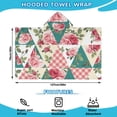 thumbnail image 2 of Pioneer Flower Floral Print Pattern Hooded Bath Towel，50"x30" for Ages 3 To 12 Kids, Quick Dry Lightweight Soft Microfiber Hood Beach Towel Cover Up for Kids, 2 of 7