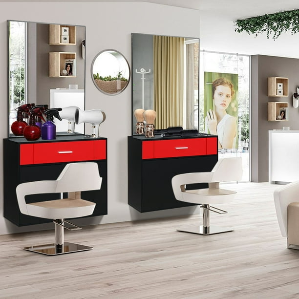 Ktaxon Wall Mount Salon Station, Barber Beauty Spa Styling Station