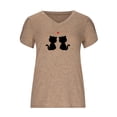 thumbnail image 3 of Birdeem Mode Femmes Été Col en V Manches Courtes Imprimé T-Shirt Blouse Décontractée, 3 of 4