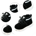 thumbnail image 4 of Staki Toddler Boys Combat Ankle Boots Little Kid Outdoor Chelsea Fall Booties Leather Comfort Shoes Casual Boots for Toddler Boys(Black,6.5 Big Kid), 4 of 5