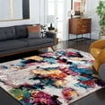 thumbnail image 3 of SAFAVIEH Aria Creighton Abstract Area Rug, Grey/Wine, 8' x 10', 3 of 9