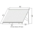30 Tube Duda Solar Water Heater Collector Slope Roof Frame Evacuated