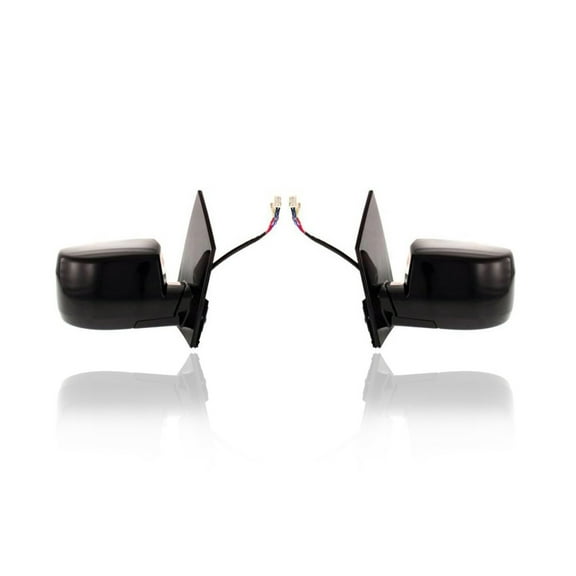 Door Mirror - Compatible/Replacement for '05-06 Nissan Altima Base - Manual, Unpainted - Pair, Left Driver   Right Passenger Set - 96301ZB370, 96302ZB370