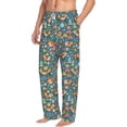 thumbnail image 3 of Kdxio Foxes and Birds in Forest Print Men's Sleep Pajama Pant Lounge Pants with Pockets, 3 of 8